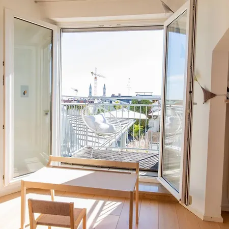 Penthouse Loft With Alps View Terrace 뮌헨
